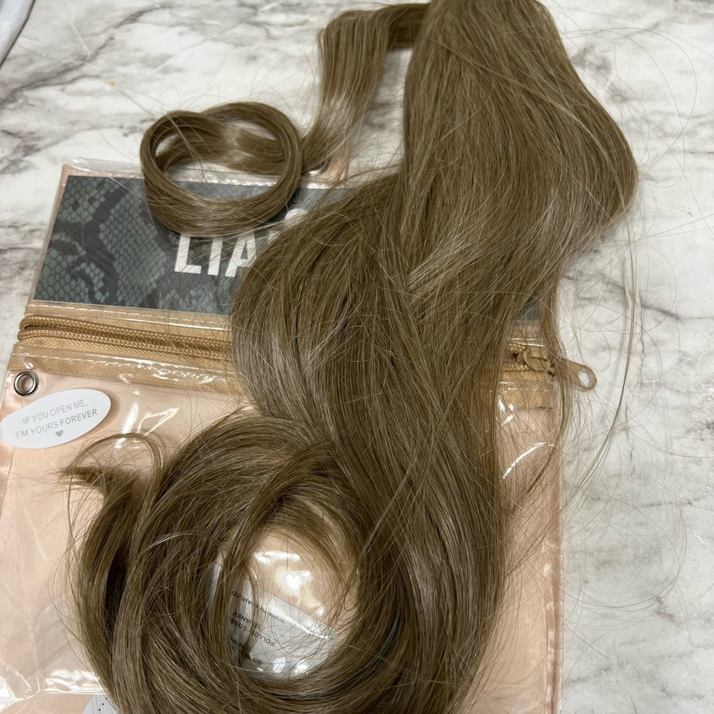 Insert name hair Liane V liane ash blonde ponytail